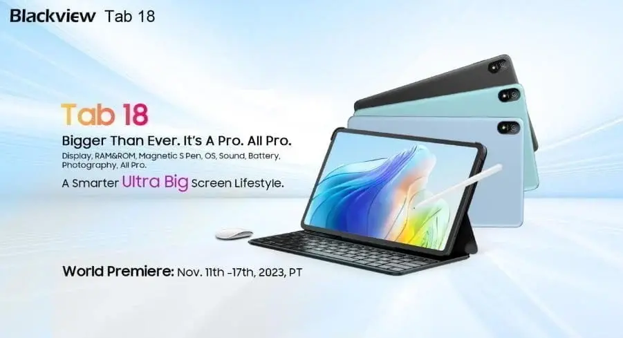 Introducing the Blackview Tab 18: A Powerful 12" Tablet with 2.4K Display, 24GB RAM, Quad Harman Kardon Speakers, and an Enhanced Magnetic S Pen