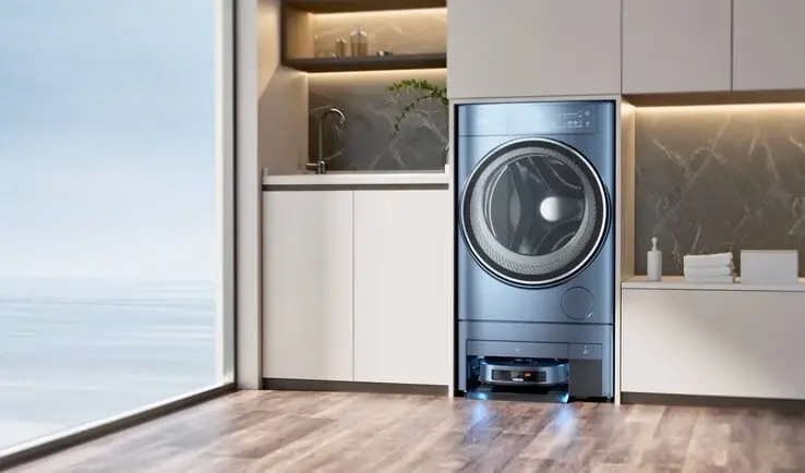 Midea introduces the WASHBOT washer dryer featuring a concealed robot vacuum; Indiegogo campaign approaching