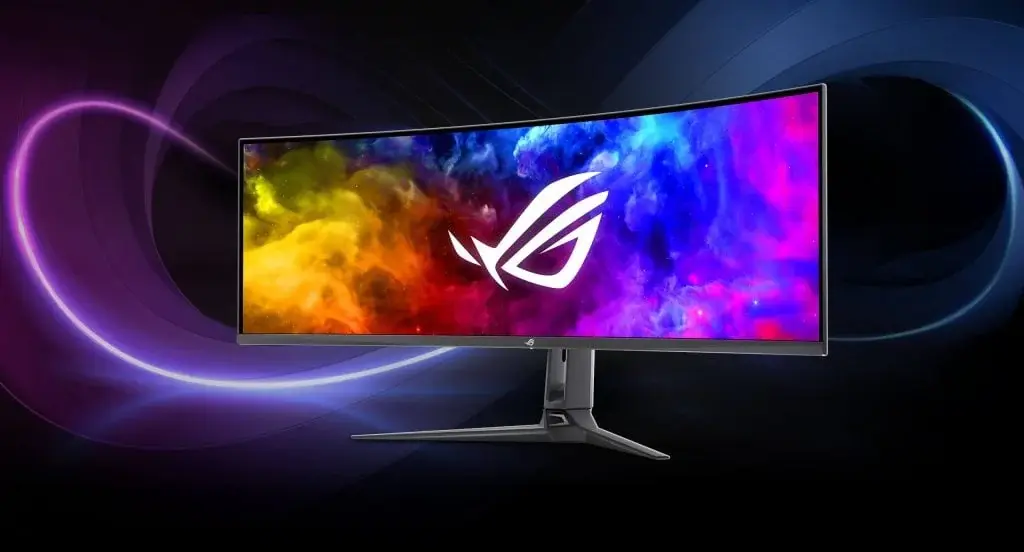 The arrival of the Asus ROG Swift OLED PG49WDCD gaming monitor in Europe.