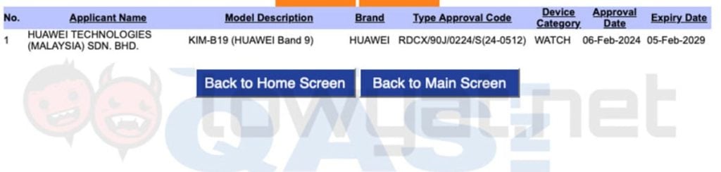 Malaysia’s SIRIM certification reveals sighting of Huawei Band 9