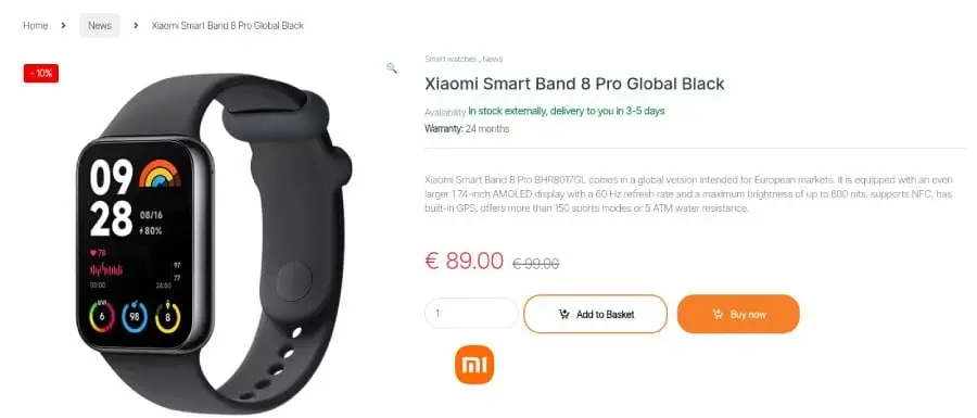 Xiaomi Smart Band 8 Pro Now Available for Pre-Purchase in Europe