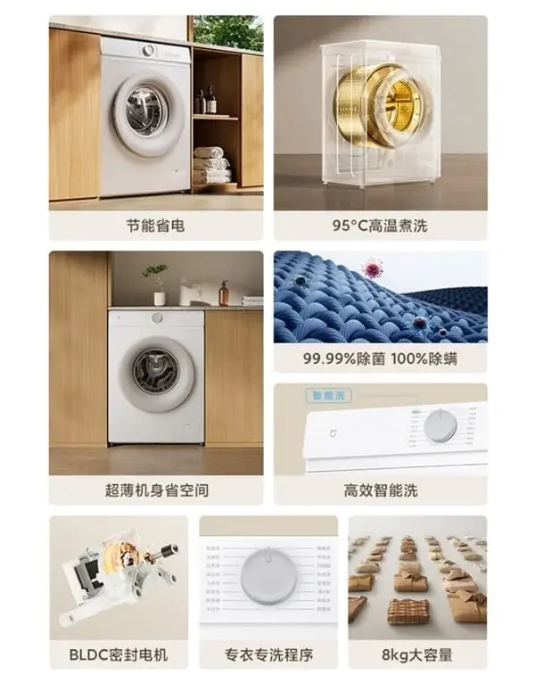 Xiaomi Mijia 8Kg Drum Washing Machine Now on Sale for $96