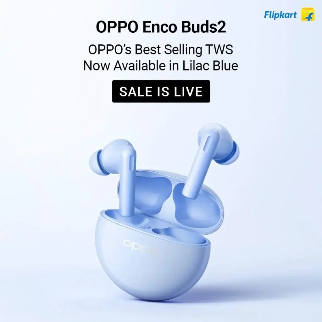 Oppo Enco Buds 2 Lilac Blue Launched in India for ₹1,599