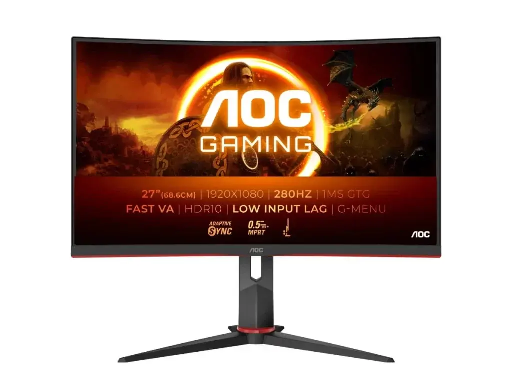 New AOC 27-inch Curved Gaming Monitor with 280Hz at 1,844 Yuan