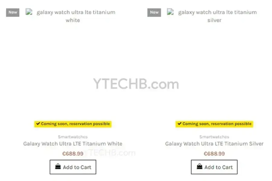 Galaxy Watch Ultra, Watch 7, Buds 3 Prices Leaked in Listing