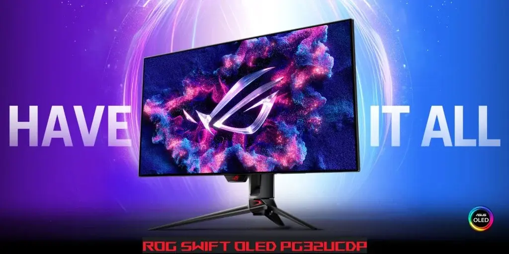 ASUS ROG SWIFT OLED 32 Pro 4K 240Hz/480Hz Gaming Monitor launched