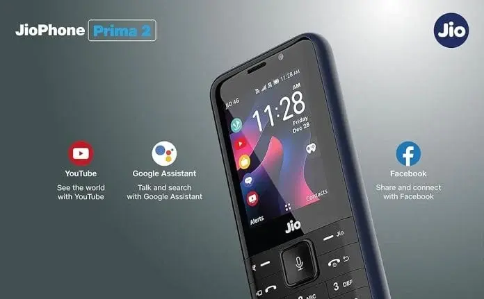 JioPhone Prima 2 Launched: 4G VoLTE, UPI, 2000mAh Battery