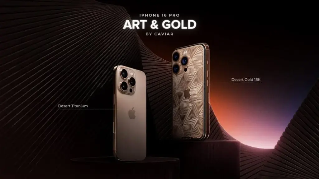 Gold-Plated iPhone 16 Pro in Desert Titanium by Caviar $10,630