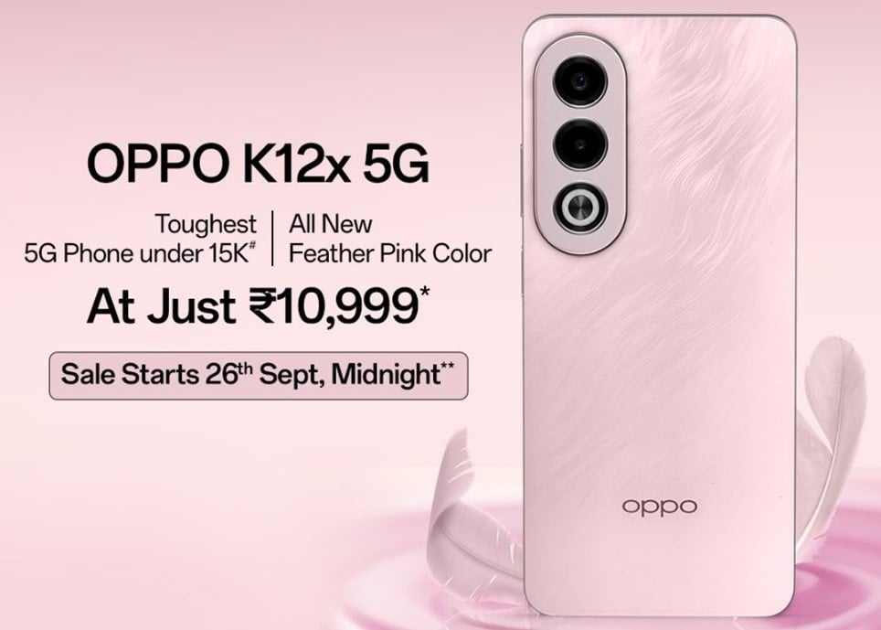 Oppo K12x Feather Pink Launch in India: Flamingo-Inspired Design