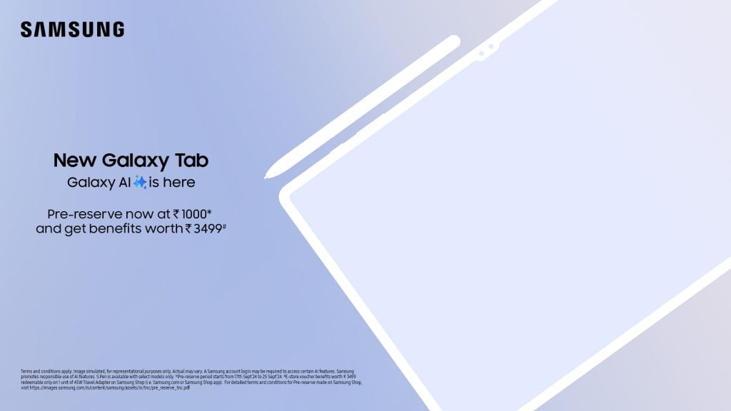 Pre-Reserve Samsung Galaxy Tab S10 Series in India Now