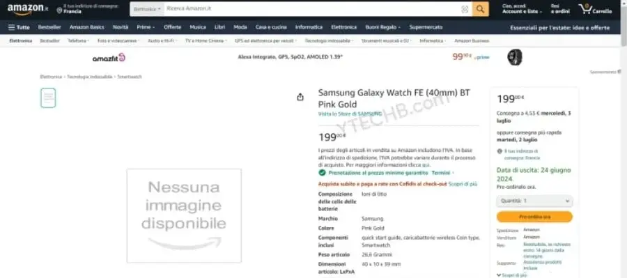 Samsung Galaxy Watch FE Price Leaked Early on Amazon