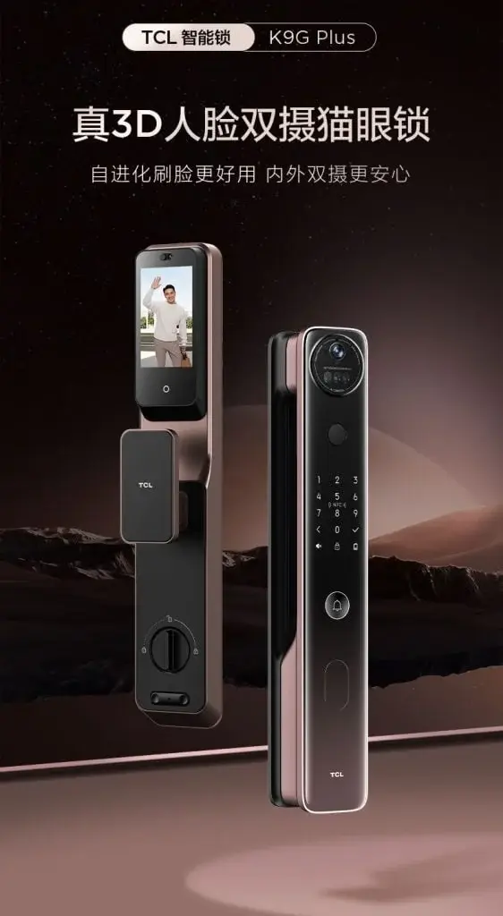 TCL Launches K9G Plus Smart Lock with 3D Face Unlock & AI Features