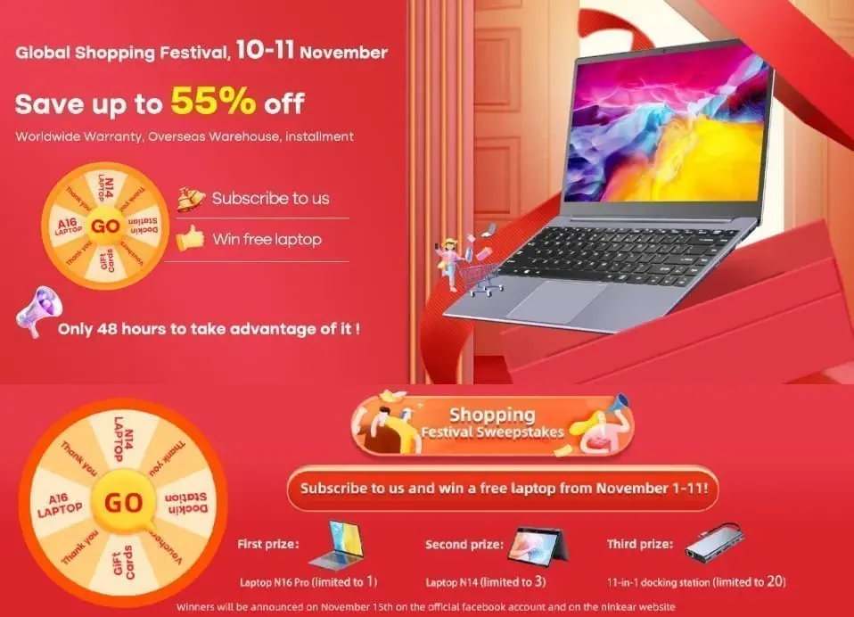 Double Eleven Shopping Bonanza by Ninkear: Irresistible Offers on High-End Laptops