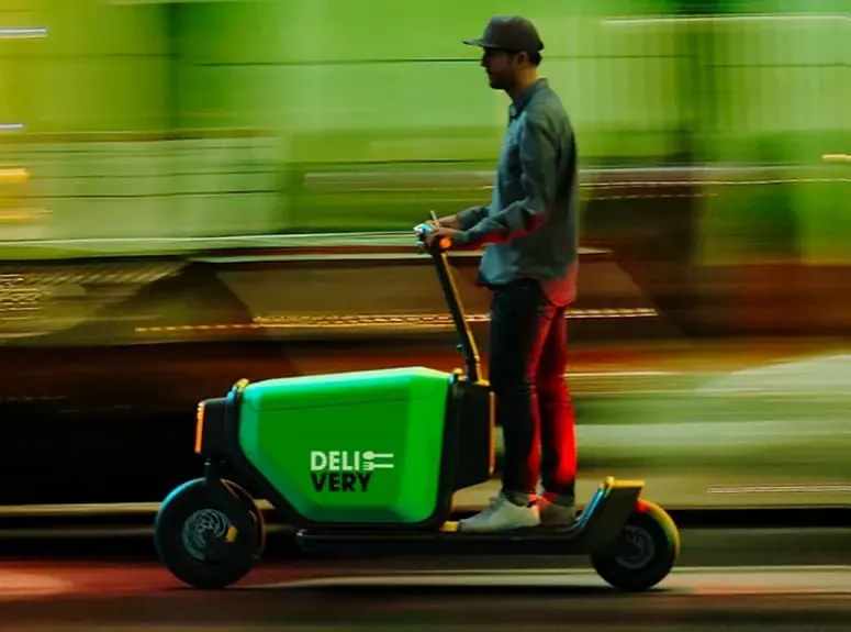 Introducing the Scootility Utilitarian Cargo E-Scooter: Featuring a Swappable Battery, 140-Litre Cargo Box, and More!