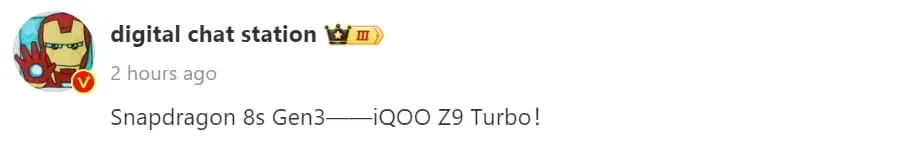 iQOO Z9 Turbo: Snapdragon 8s Gen 3