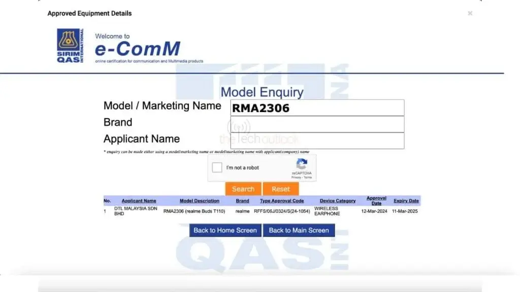 Realme Buds T110 Seen on SIRIM Certification – Potential Launch Soon