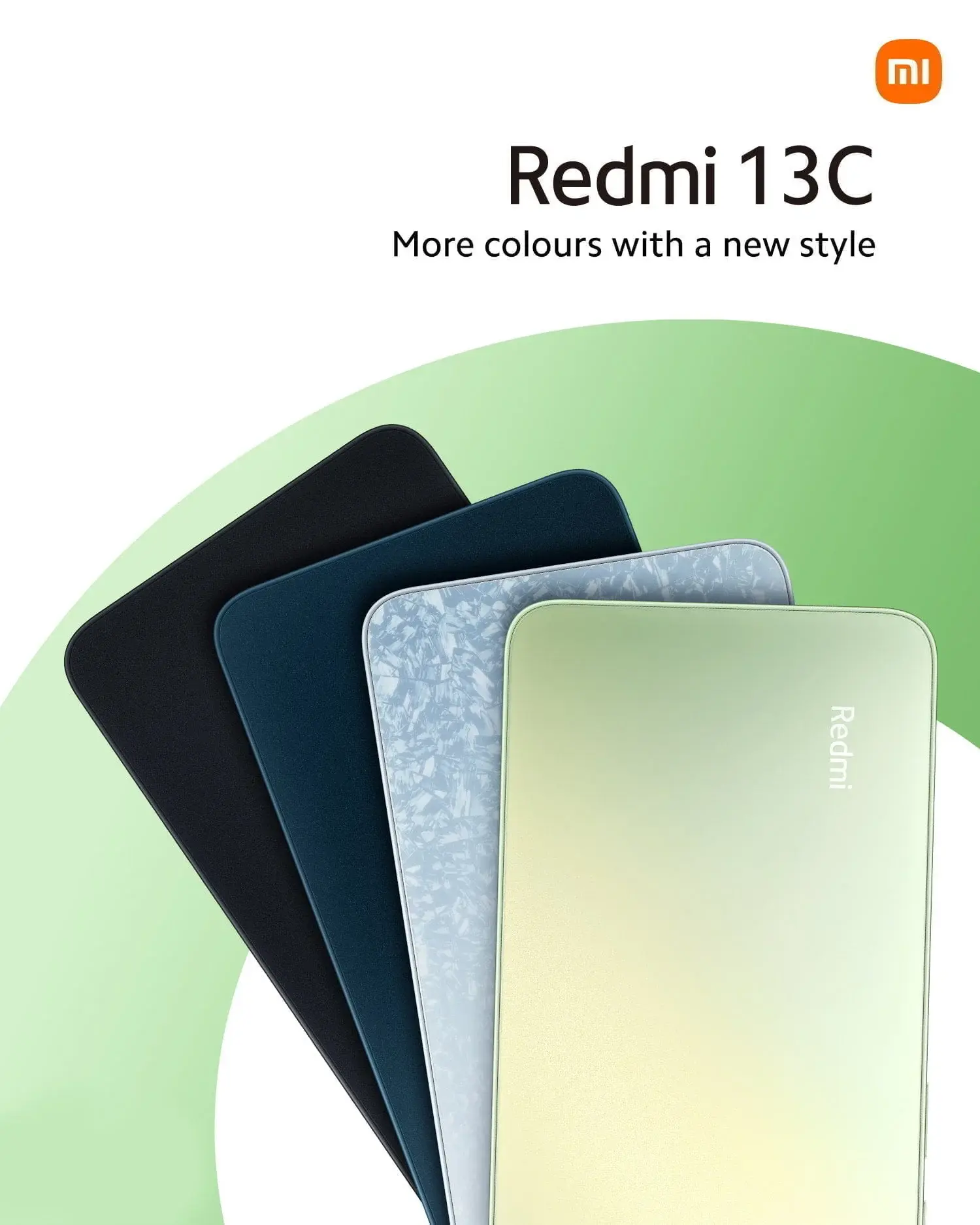 Redmi 13C Teaser Unveils Four Color Choices and a Notched Display