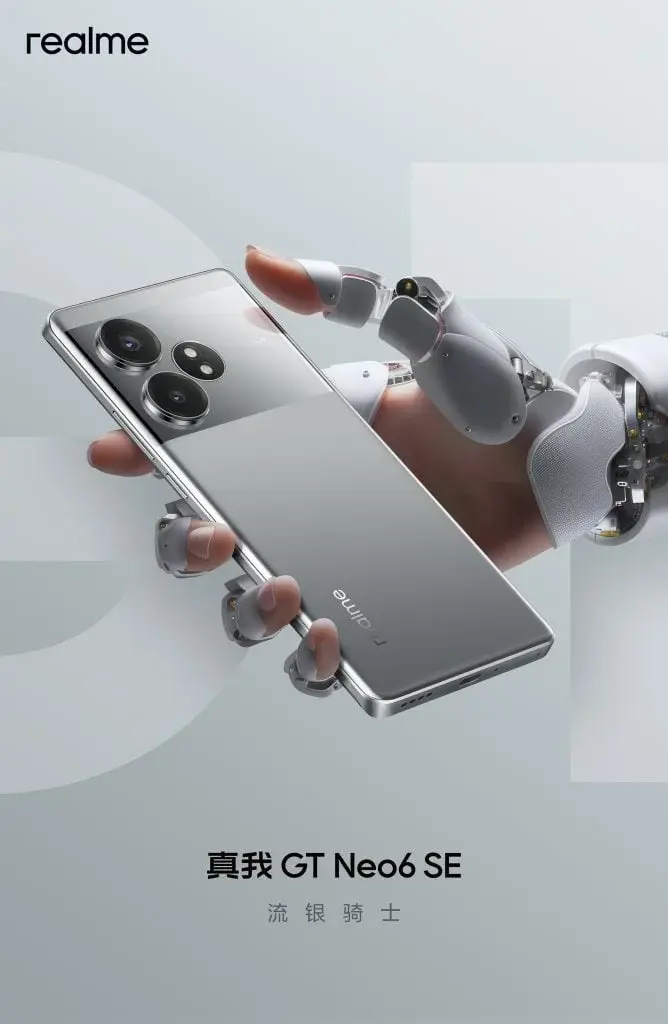 Realme GT Neo 6 SE Silver Variant Teaser Video: Sleek and Desirable