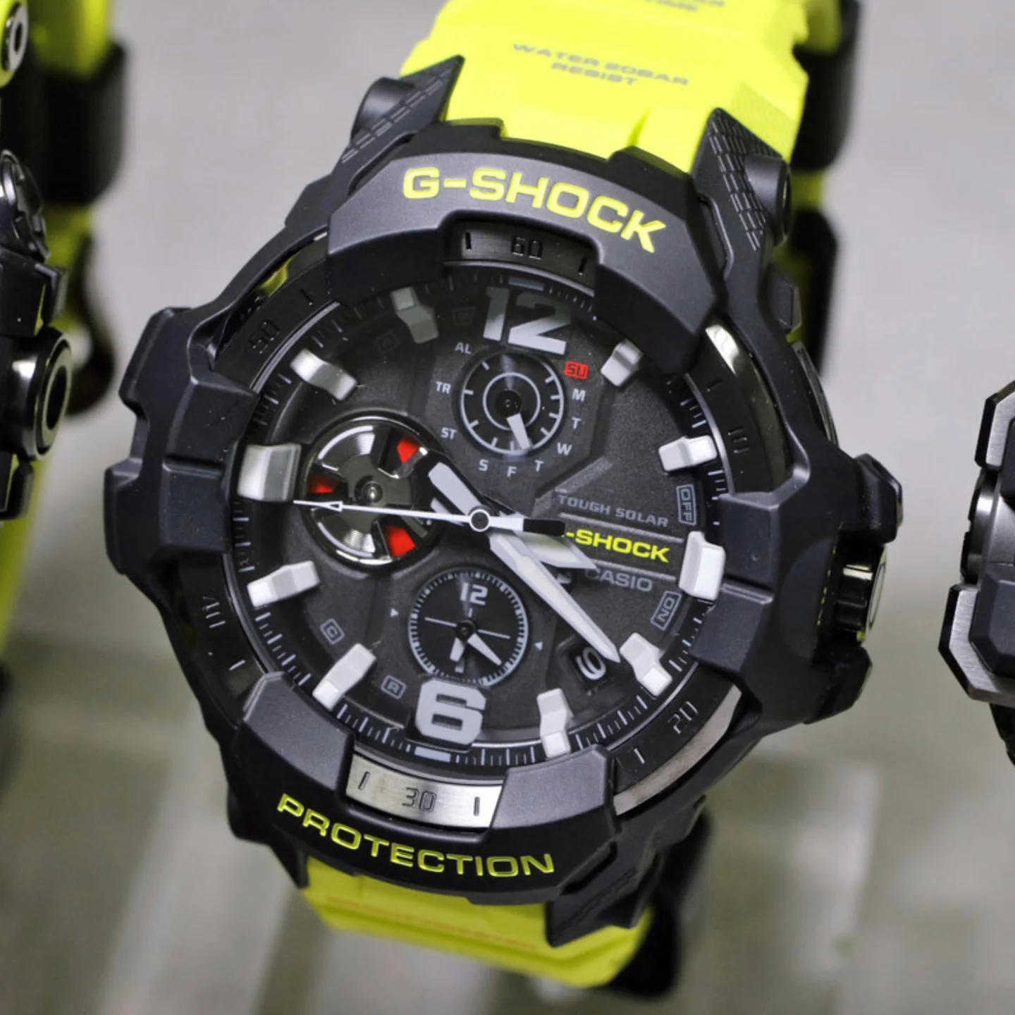 Casio G-Shock Master of G 'Caution Yellow' Series with Heart Rate Monitor