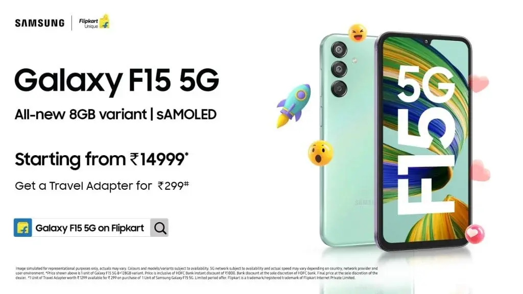 Samsung Galaxy F15 5G: 8GB + 128GB RAM & Storage Variant in India
