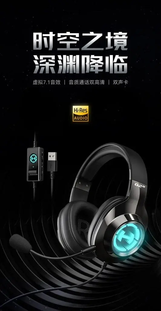 Edifier G2 Pro eSports Headset: 50mm Titanium Driver, 7.1 Surround Sound, RGB Lighting & More