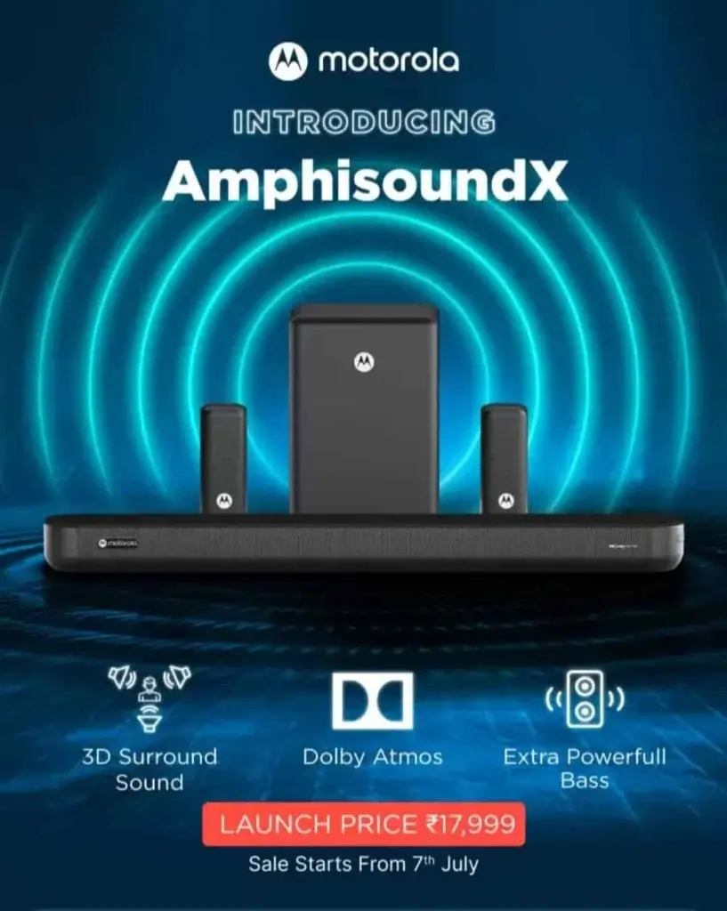 Motorola AmphisoundX 600W Soundbar Launches in India