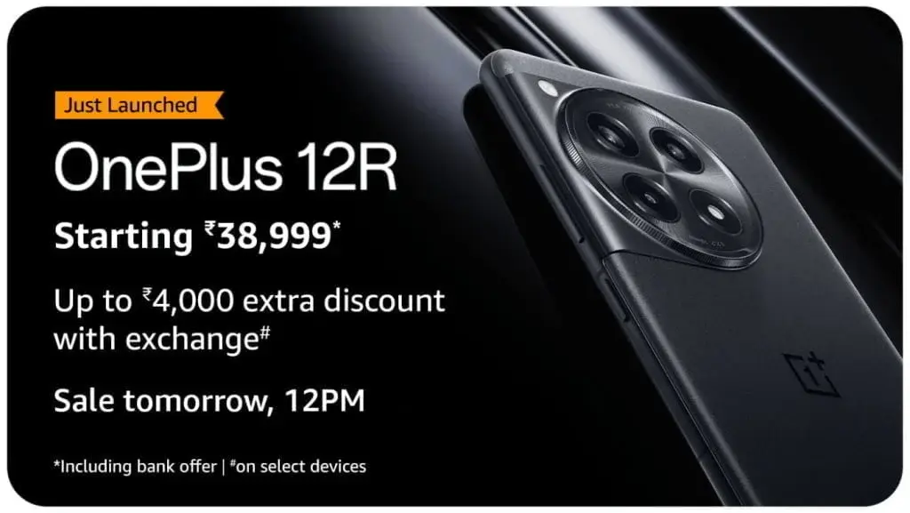 OnePlus 12R offers an additional exchange bonus of Rs 4,000 on top of bank discount
