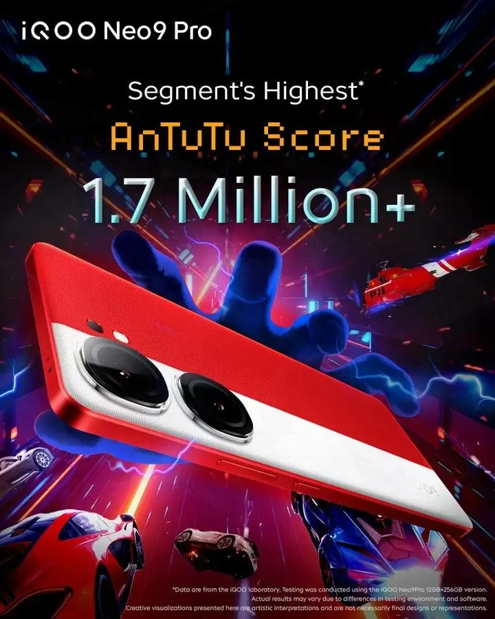 AnTuTu Records Impressive Performance by IQOO Neo 9 Pro’s 12GB+256GB Model