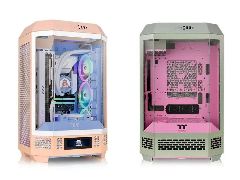 Thermaltake Adds Peach Pink and Matcha Plum to Tower 300 Case Colors