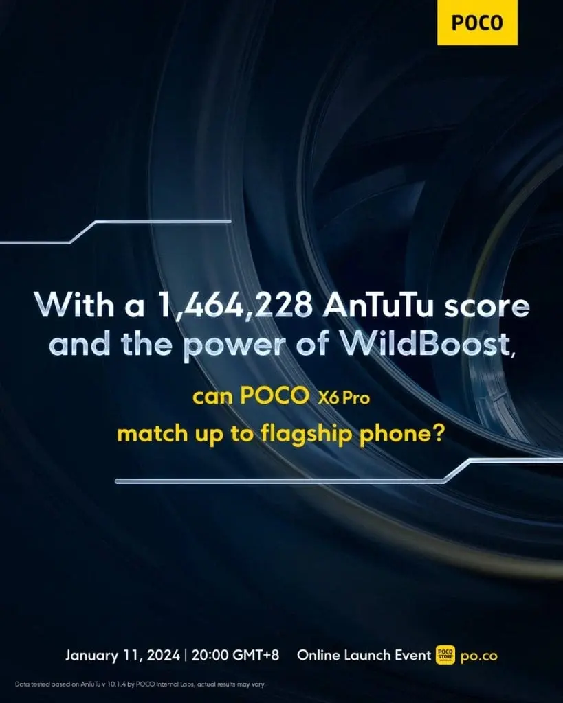 AnTuTu Unveils Remarkable Performance of POCO X6 Pro 5G