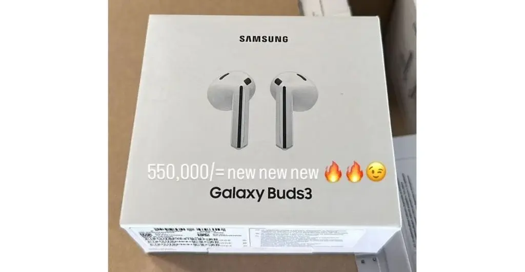 Leaked Image Confirms Stem Design for Galaxy Buds 3 Packaging Box