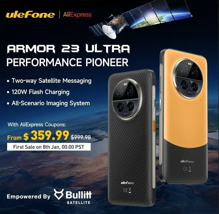 AliExpress Premier Sale: Launch of Ulefone Armor 23 Ultra with Satellite Communication