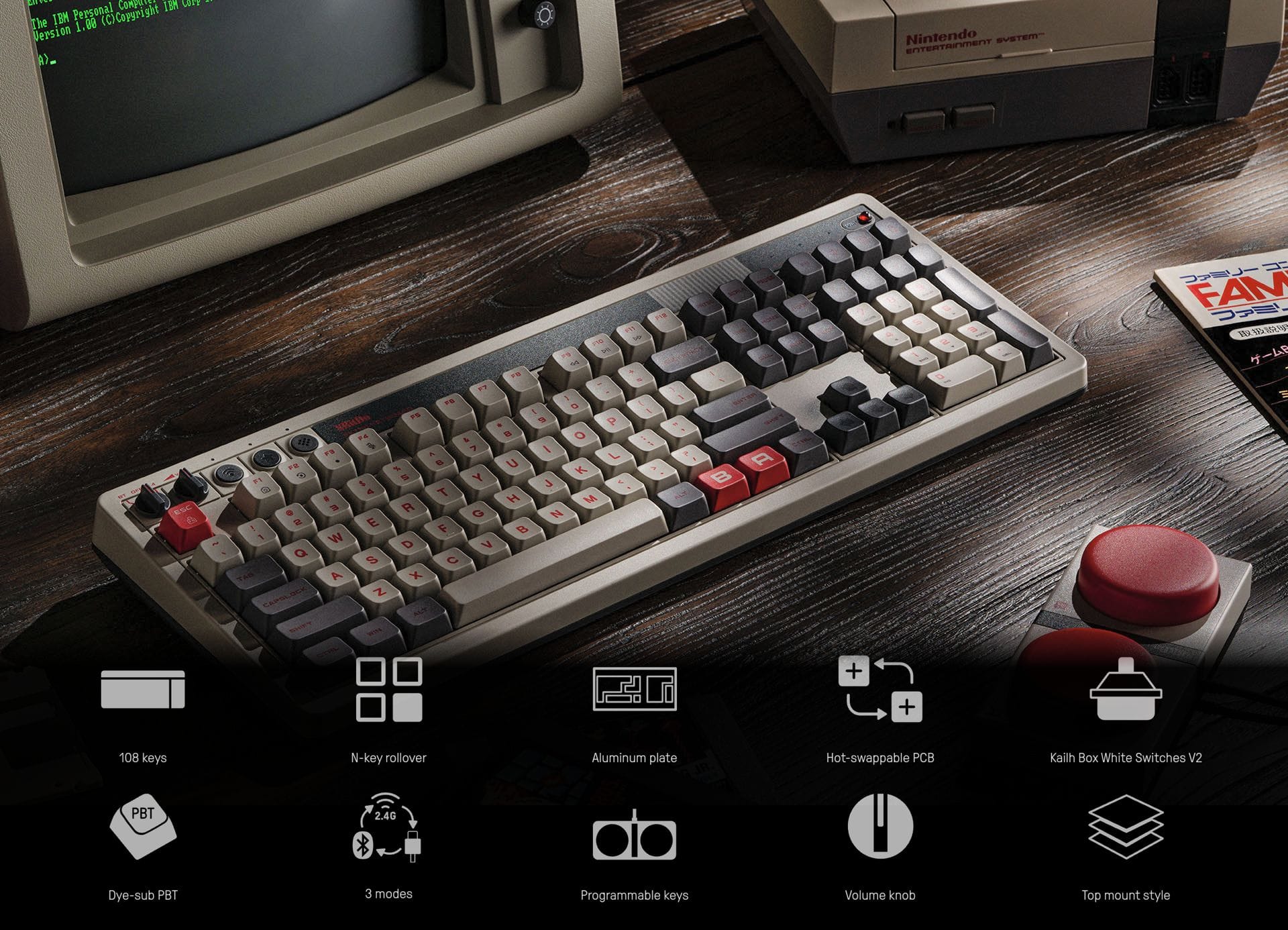 8BitDo Launches 108-Key Numpad for Retro Mechanical Keyboards