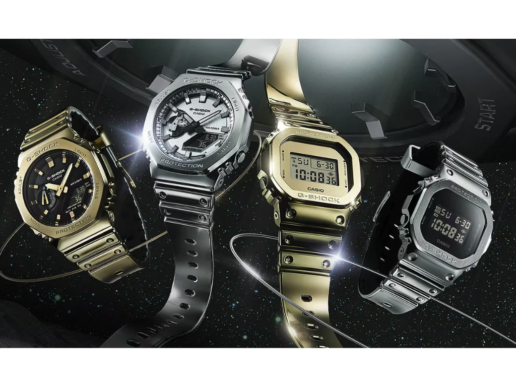 Casio G-Shock Fine Metallic Series: 4 New Silver & Gold Watches