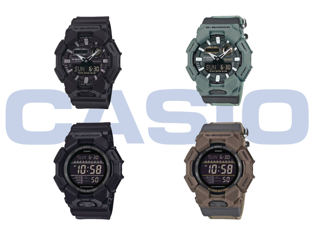 Casio GA-010 and GD-010 Series Watches to Feature 10-Year Battery