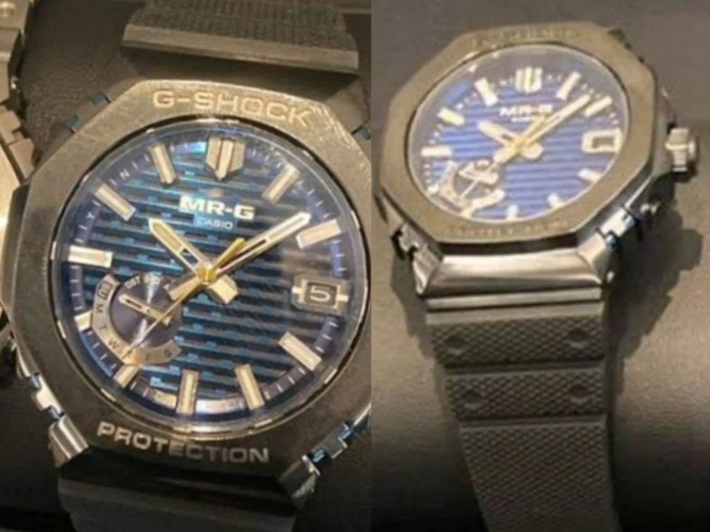 New Casio G-Shock MRG-B2100R-1: Dark Blue Dial & Titanium Design