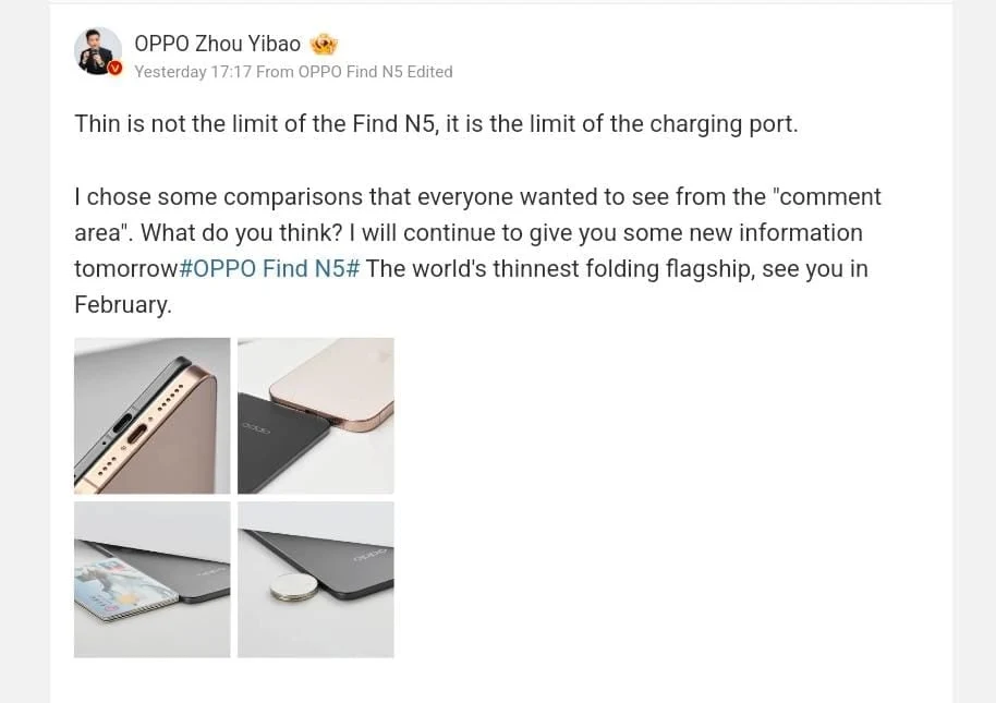 Oppo Find N5: The Slimmest Phone of 2025? Discover Its Profile!
