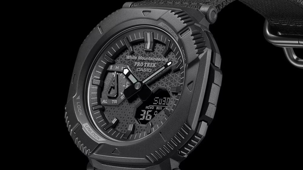 Casio Pro Trek Watch: Flame-Resistant Band & Sleek Black Design