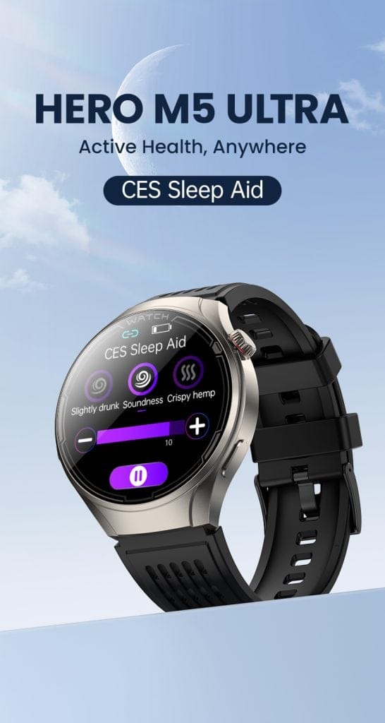 Rollme Hero M5 Ultra Smartwatch: Sleep Aid, Massage, ECG Features