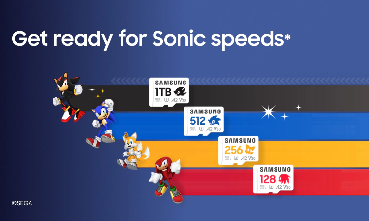 Samsung Sonic-themed microSD Cards Perfect for Nintendo Switch 2