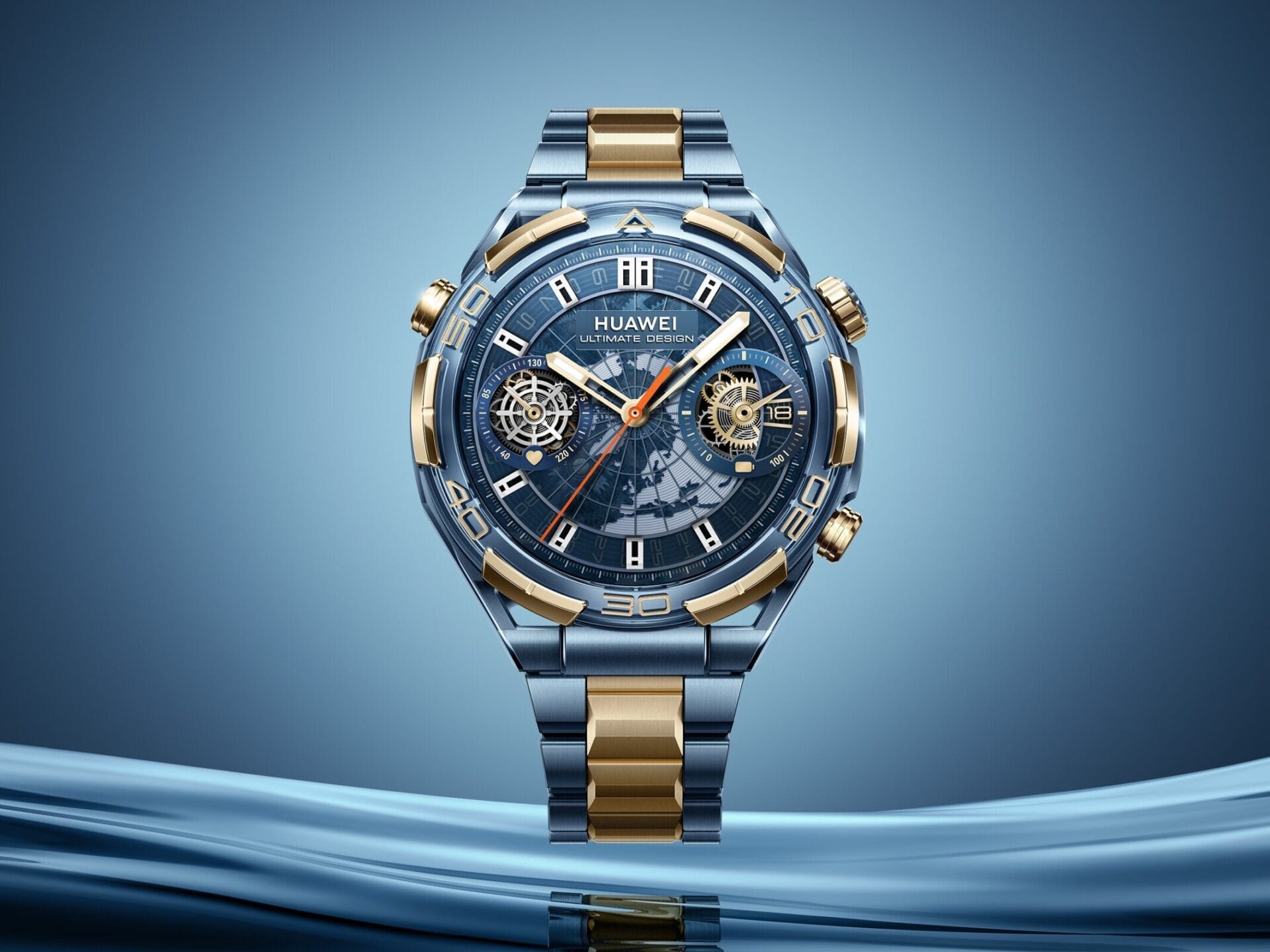 Huawei Watch Ultimate Design: Luxury Sapphire Gold Smartwatch with ECG