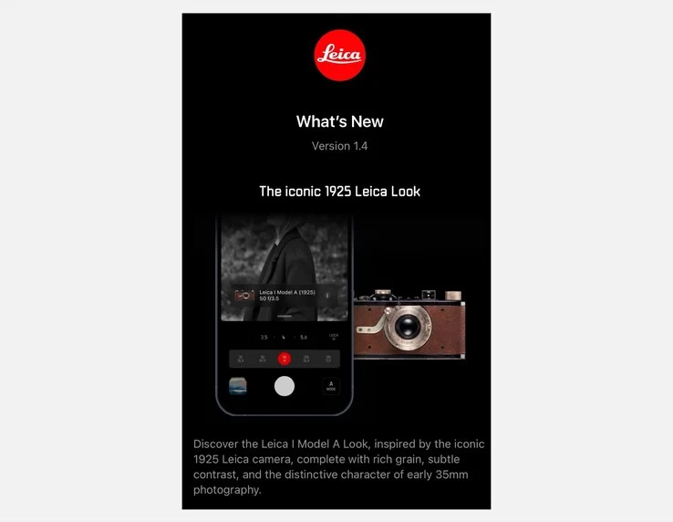 Leica LUX 1.4 Update Brings Leica I Simulation to iPhone