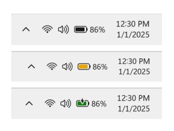 Windows 11 Introduces Colored Battery Icons for Easy Battery Info