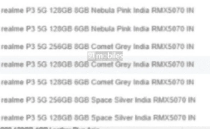 Realme P3 Leak: Key Details of Upcoming Budget Smartphone Revealed