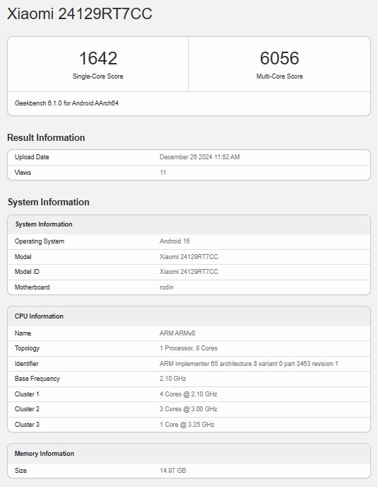 Redmi Turbo 4 vs Snapdragon 8 Gen 3 & 2: Geekbench Results