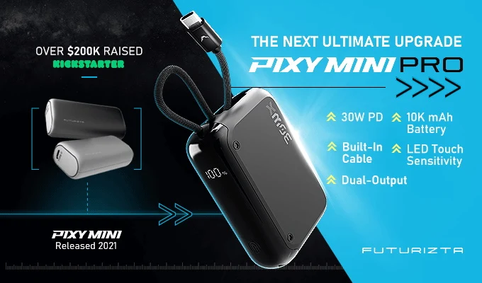 Pixy Mini Pro: World’s Smallest & Fastest 30W 10k Power Bank