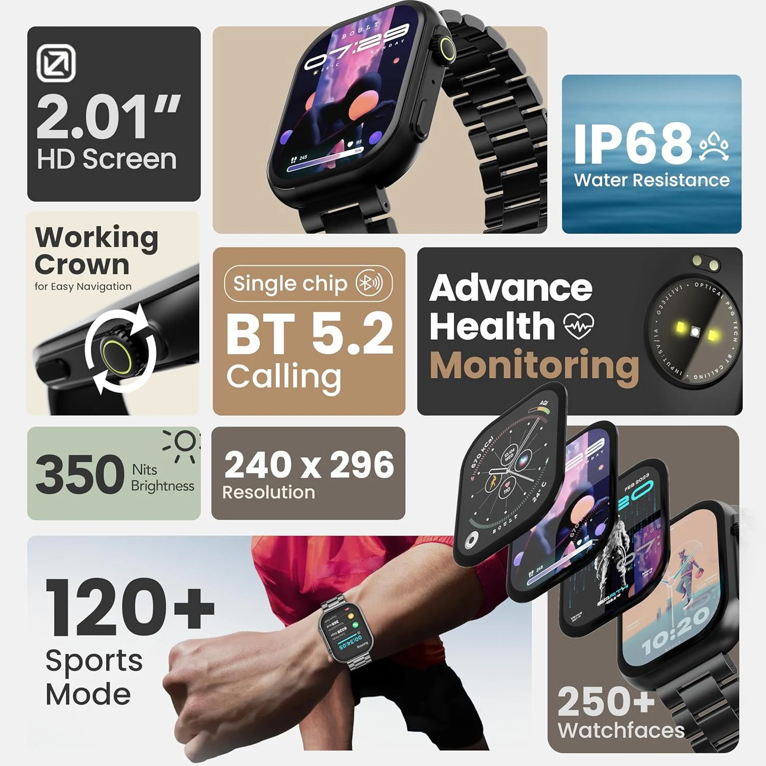 BOULT Draft Max Smartwatch: 2.01