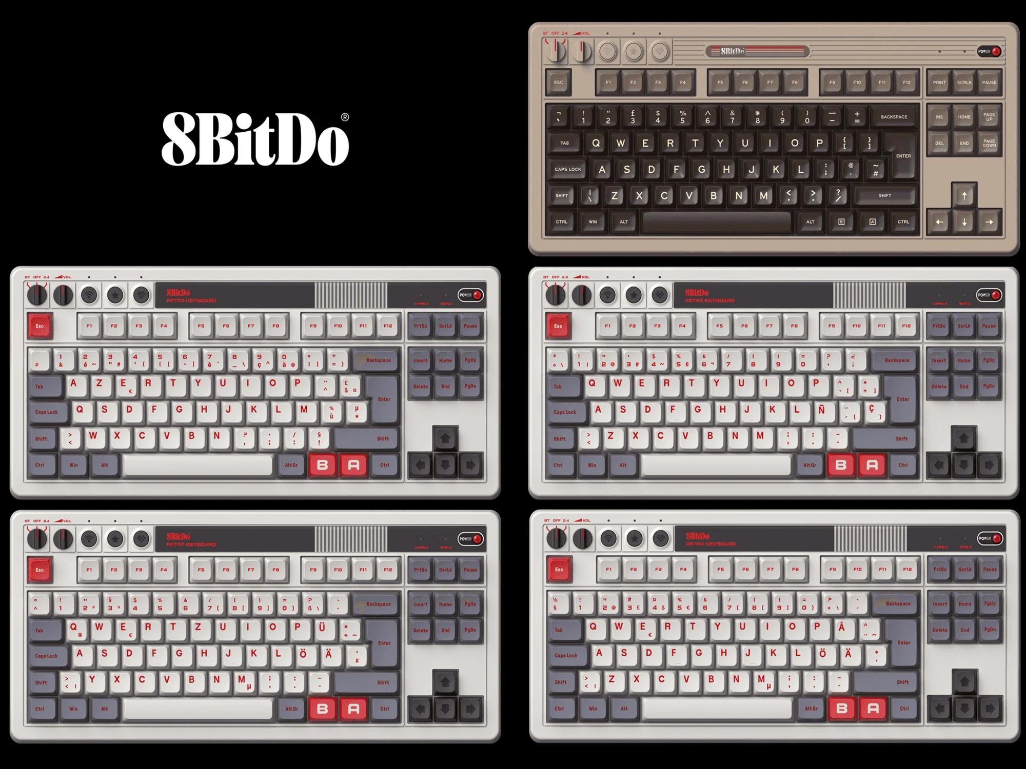8BitDo Retro Mechanical Keyboard Supports European Layouts for Gamers