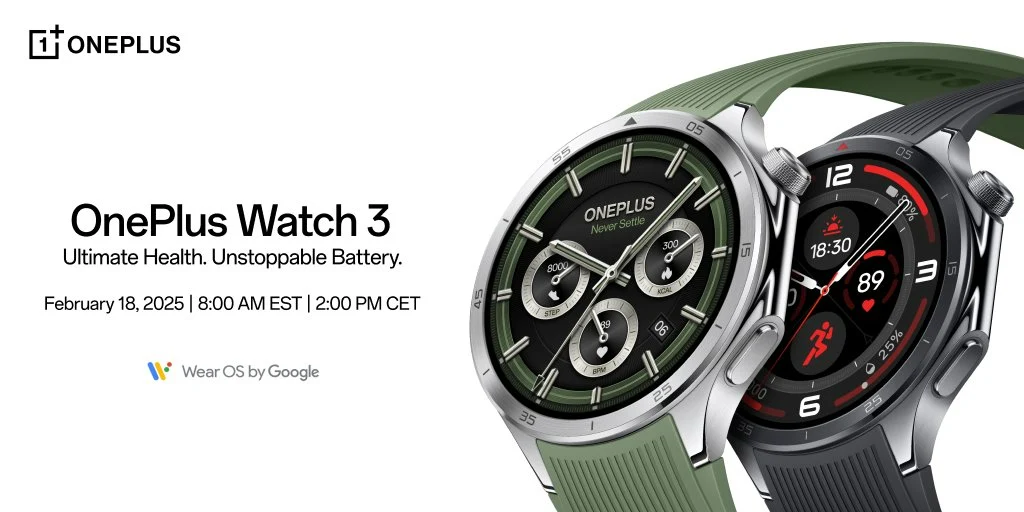 OnePlus Watch 3 Specs and Design Revealed Before February 18 Launch