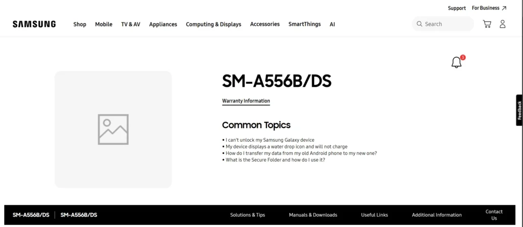 Samsung Galaxy A56 Global Launch: Support Page Live in India & UK